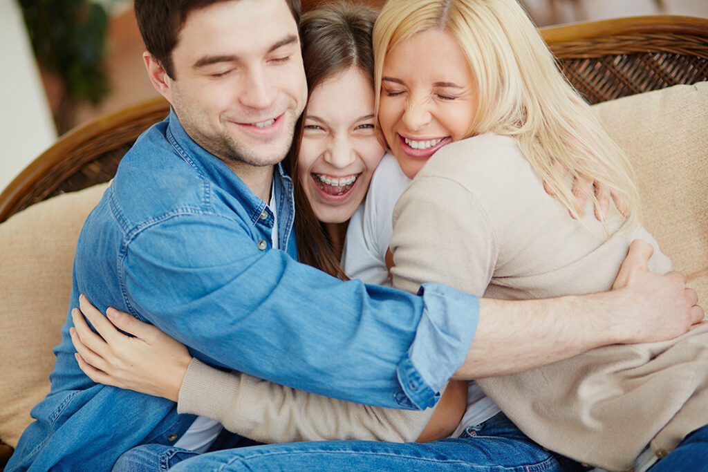 Happy family Hugging