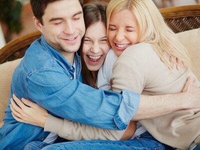 Happy family Hugging