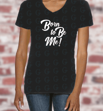 For the glory of God Born to be me black shirt with white